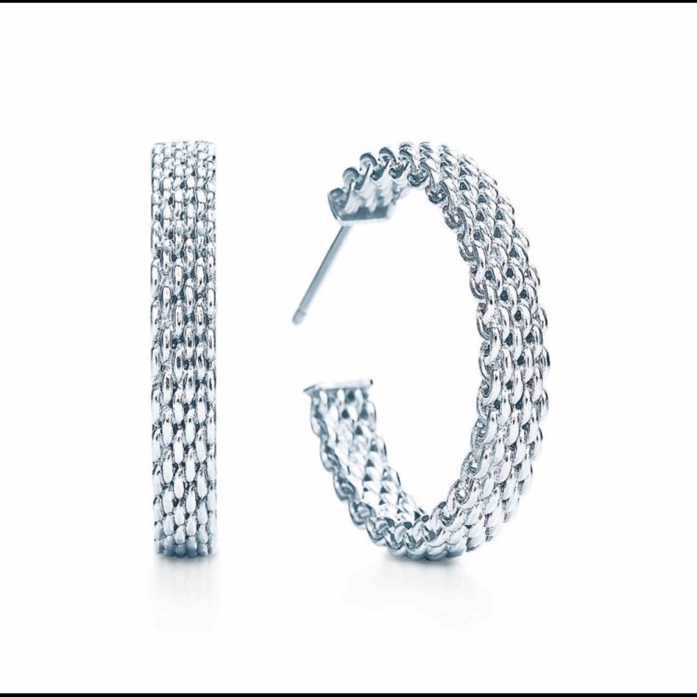*Auth.* Tiffany and Co. Somerset hoop earrings